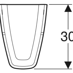 Geberit Renova Plan halvsøjle, hvid porcelæn, 325 x 225 x 300 mm