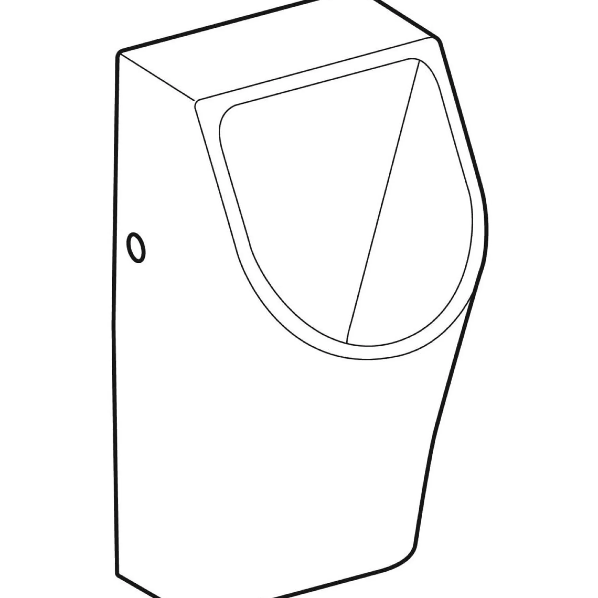Geberit Renova Plan urinal, 325x300x600mm, vandfri, skjult afgang, porcelæn, hvid