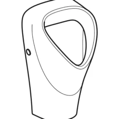 Geberit Renova vægurinal, 330 x 300 x 600 mm, skjult tilslutning/afløb bag, porcelæn