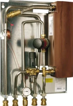 Gemina Termix BV-unit, type3 T-CP, 82kW, 1" varme, 1" brugsvand, 3/4" cirkulation, max 16bar, 110°C, kobber, til 11 lejligheder