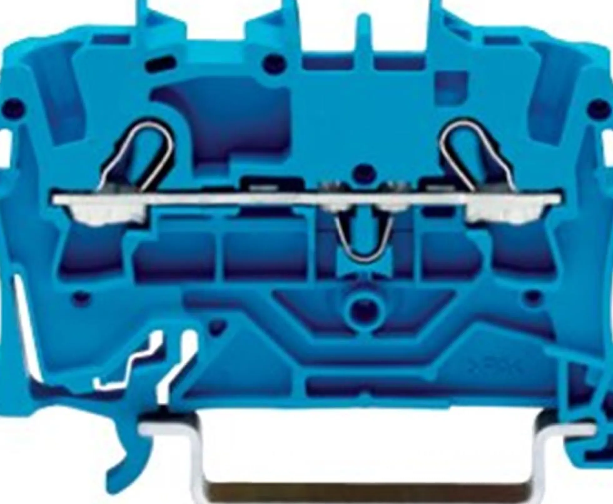 Gennemgangsklemme 2,5mm², 2L, blå