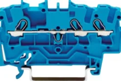 Gennemgangsklemme 2,5mm², 3-leder, blå