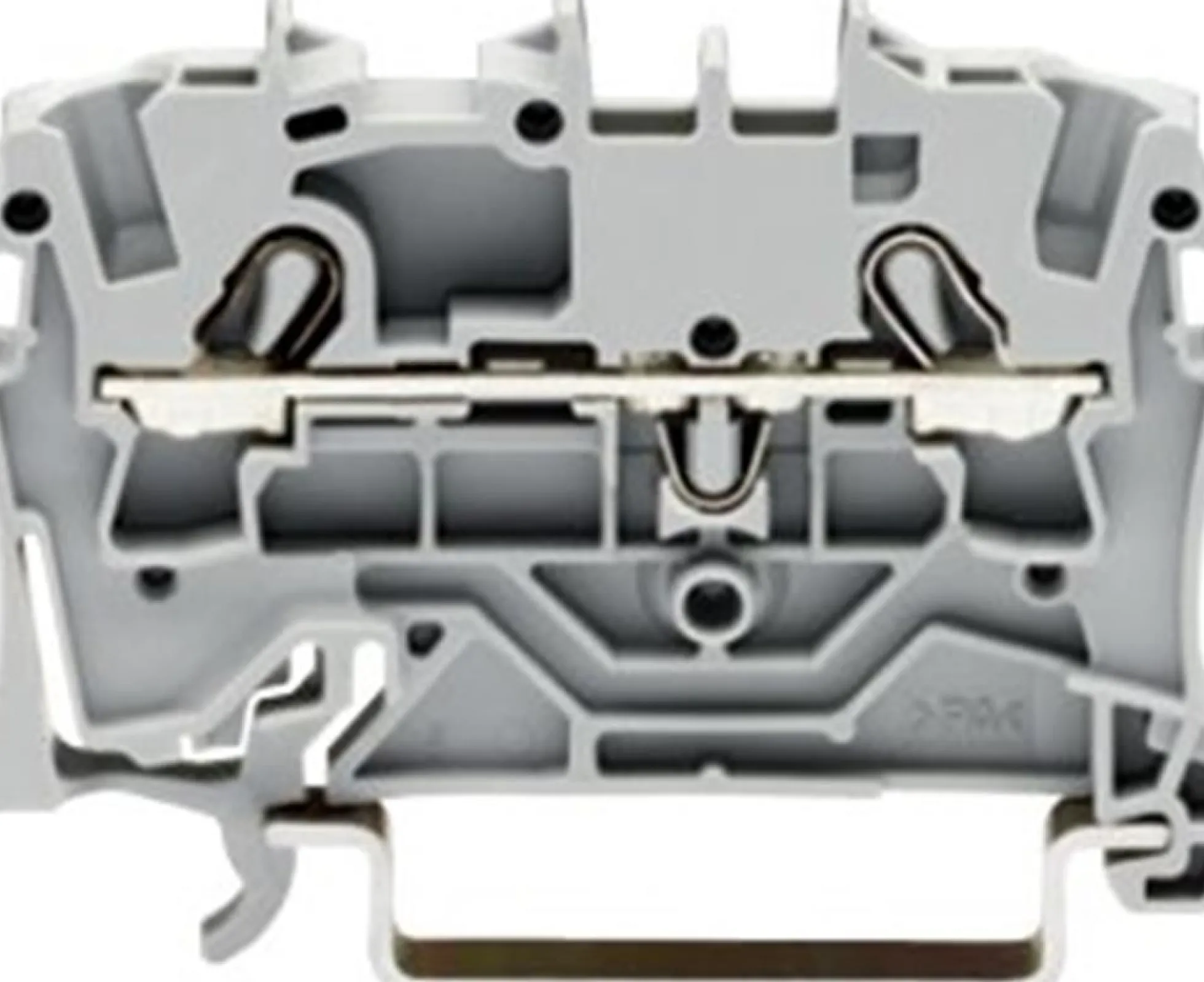Gennemgangsklemme 2,5mm², 2-leder, grå - 550V, 22A