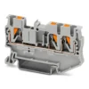 Gennemgangsklemme PT 2,5-Twin, 800V, 24A, push-in, grå - Phoenix Contact
