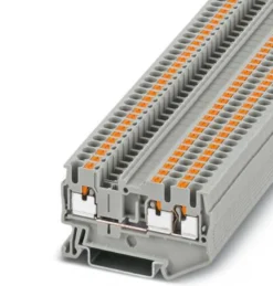 Gennemgangsklemme PT 2,5-Twin, 800V, 24A, push-in, grå - Phoenix Contact