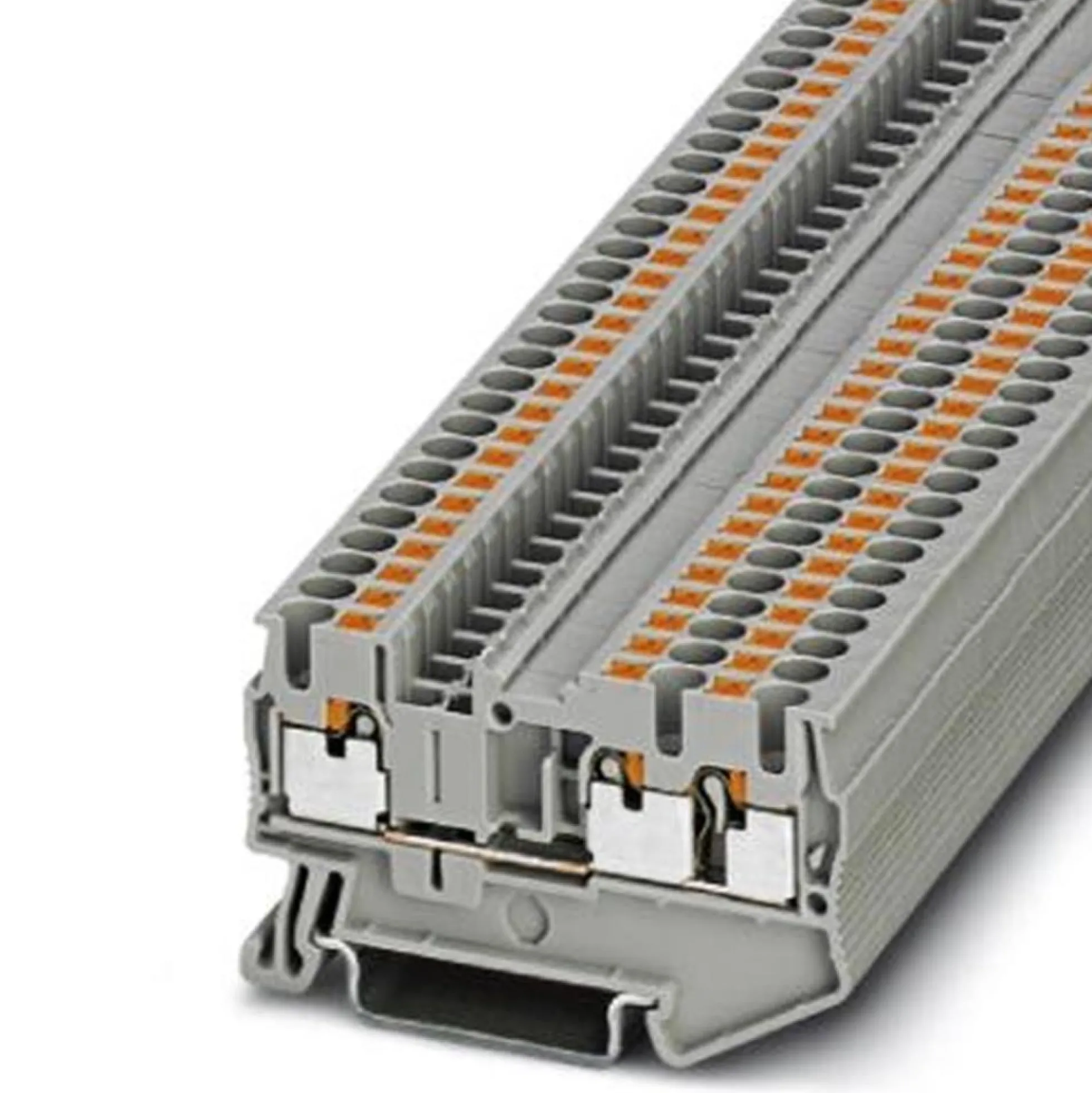 Gennemgangsklemme PT 2,5-Twin, 800V, 24A, push-in, grå - Phoenix Contact