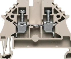 Gennemgangsklemme WDU 2,5 N, beige, skrue/skrue, 2,5mm2 - Weidmüller