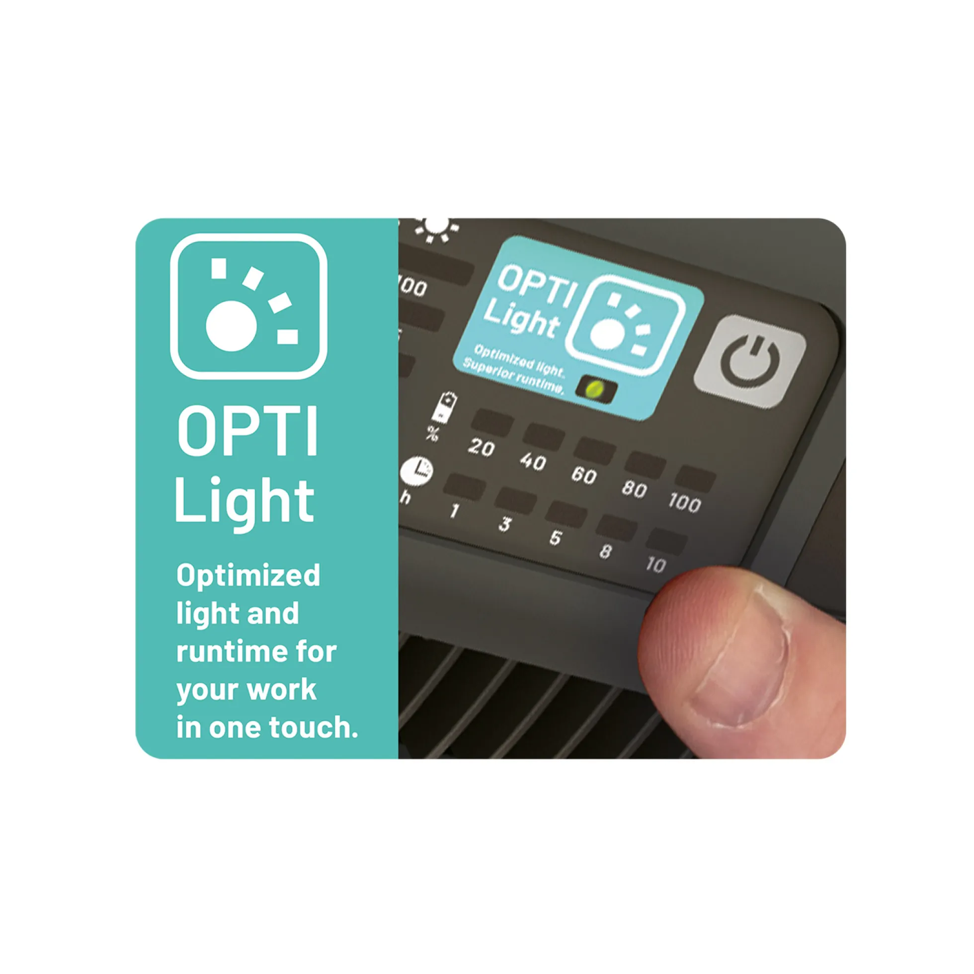 Genopladelig LED-arbejdslampe NOVA R FOR LIFE, 2000 lumen