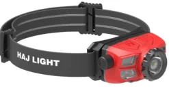 Genopladelig pandelampe 400 lumen HAJ LIGHT, dæmpbar med sensor, zoom, kip og USB-C kabel
