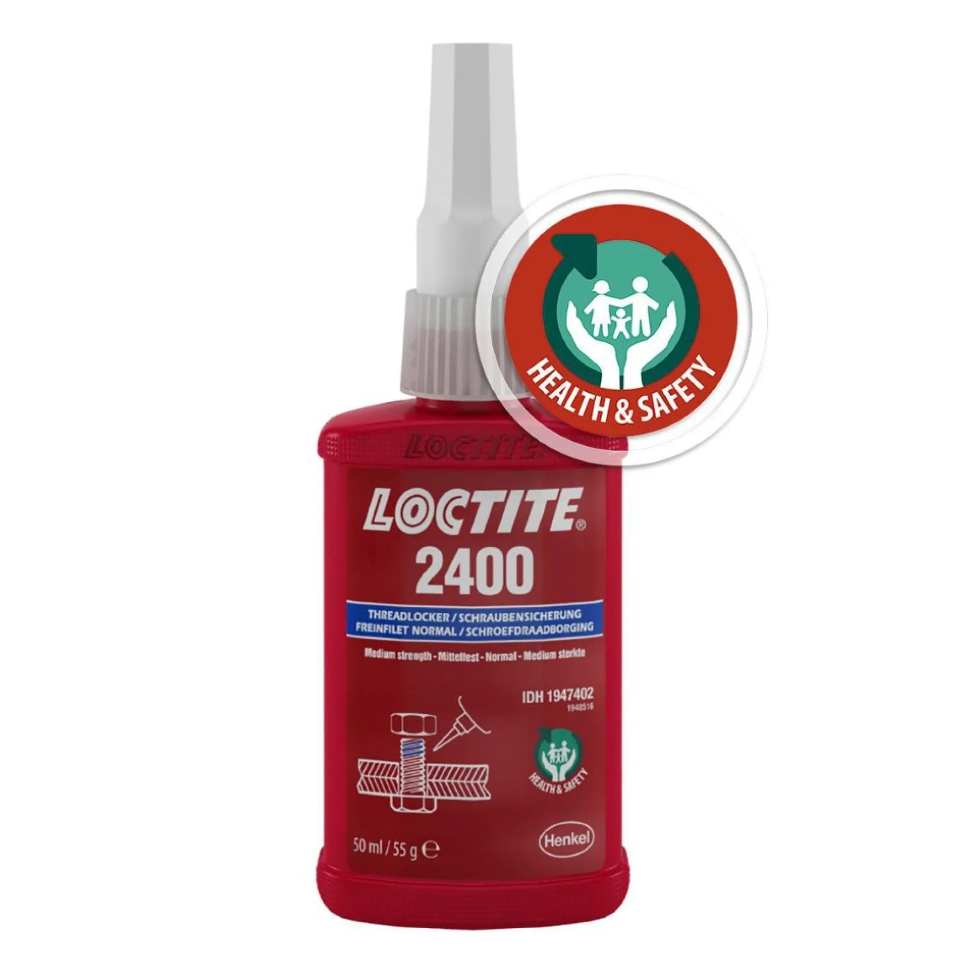Gevindsikring 2400, 50ml, blå - Loctite