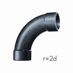 GF PVC blød bøjning, 90 grader, 63 mm