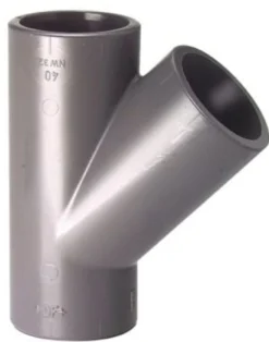 GF PVC Tee, 50 mm, 45°