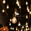 G125 LED pære, 6W, dobbelt spiral, kultråd, amber glas, E27, 400lm, RA80, 1800K