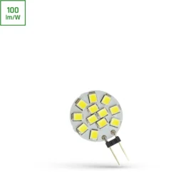G4 LED pære, 1,2W, 12V, 120 lumen, 120° spredning, Ikke dæmpbar, 4000K