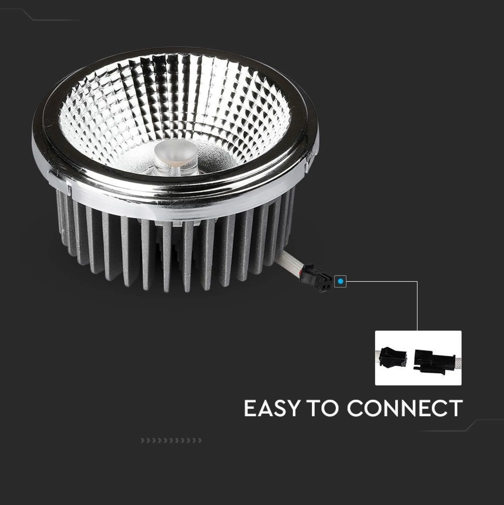 G53 LED spot, 20W, varm hvid, 230V, AR111 - V-Tac