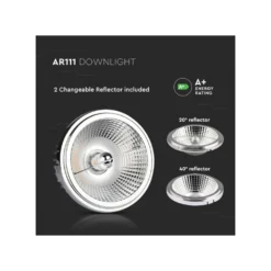 G53 LED spot, 20W, varm hvid, 230V, AR111 - V-Tac