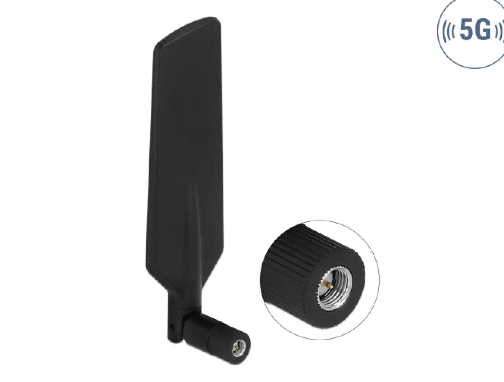 5G LTE antenne, SMA plug, -1, 3 dBi, rotatable tilt joint