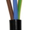 3G1,5 mm² Downlightkabel (flertrådet leder, varmebestandigt 90°, sort) - afklip pr. meter