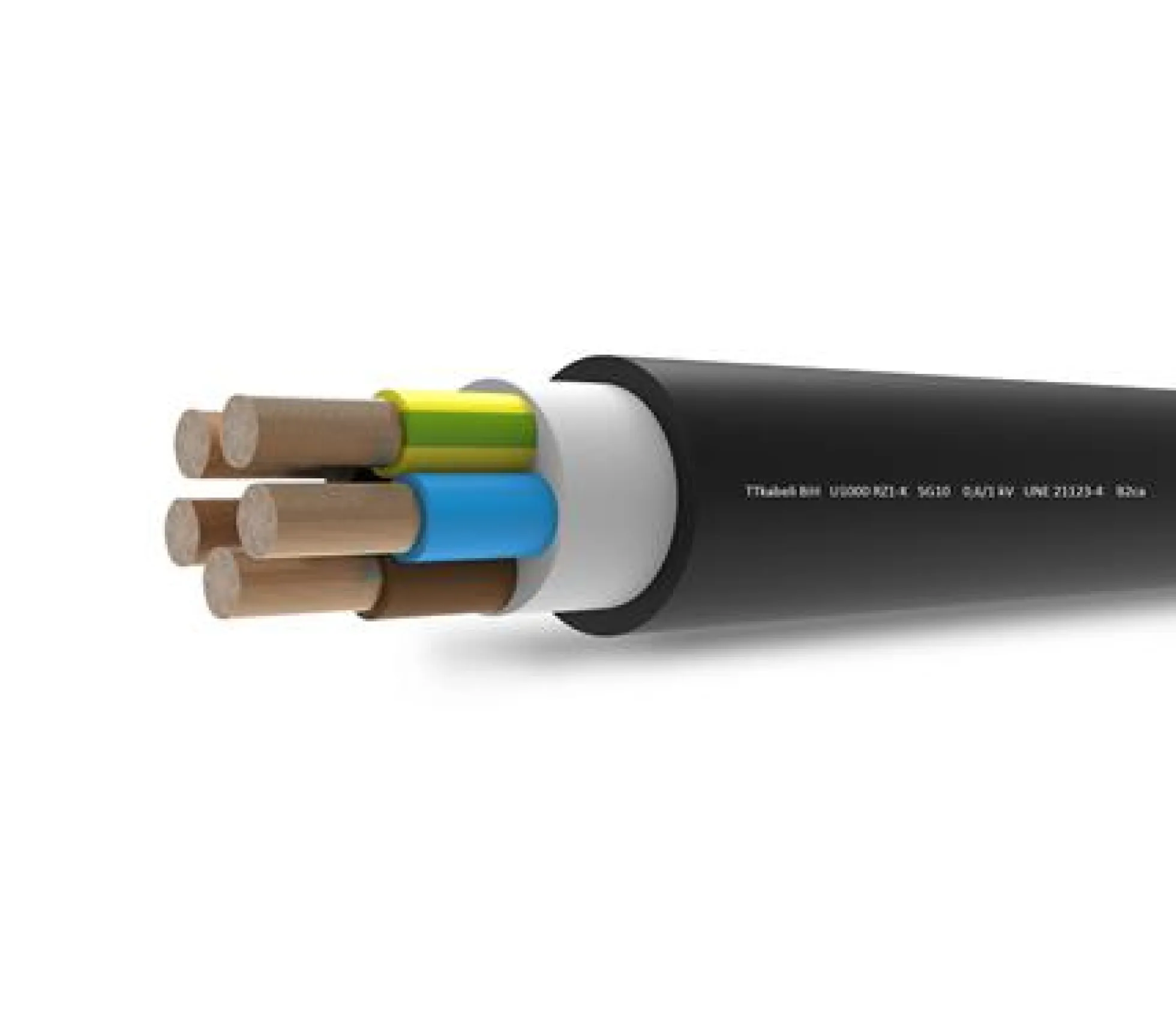 5G10 mm² Installationskabel halogenfri, fx. til elbil, pr. meter, sort