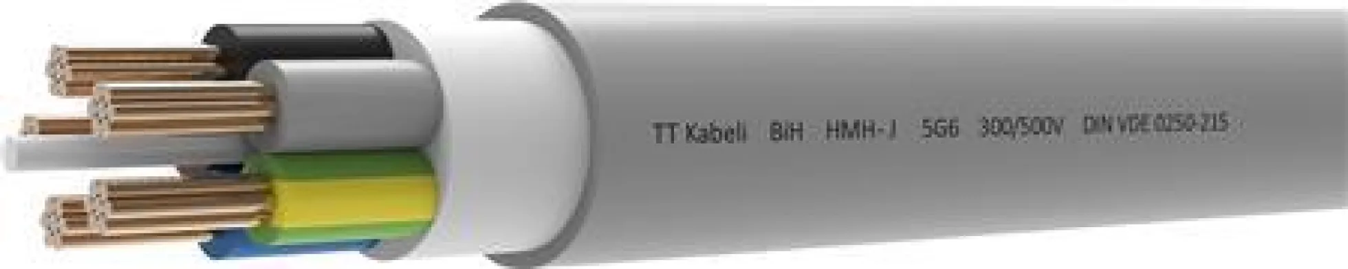 5G6 mm² Installationskabel halogenfri, fx. til ladeboks, pr. meter