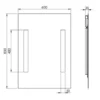 Godhavn spejl med LED lys, 600 x 850 mm