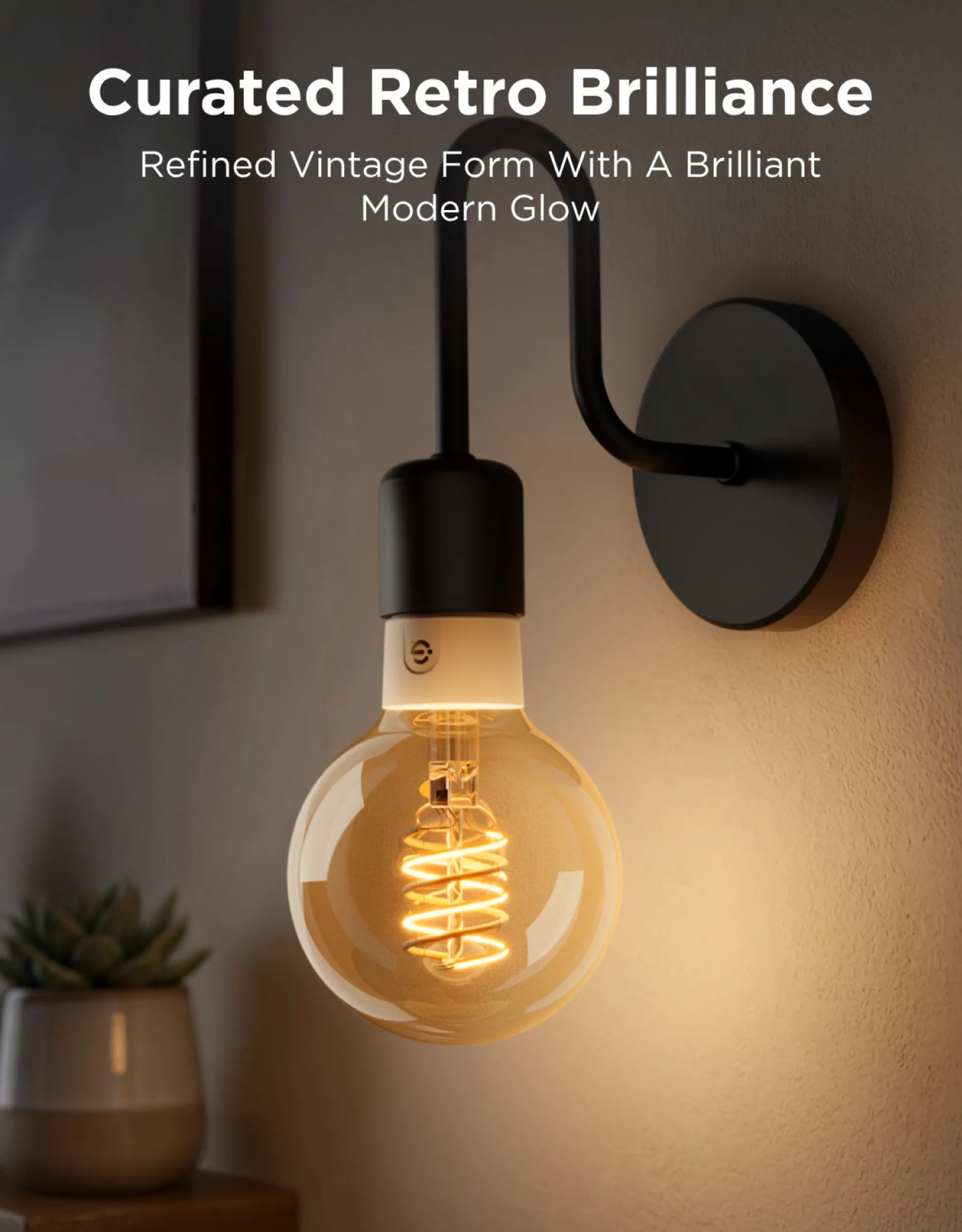 Govee E27 Smart Edison G80 Light Bulb, smart LED-globepære, 500 lm, dæmpbar, 2-pak