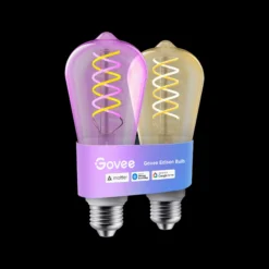 Govee E27 Smart Edison Light Bulb, smart LED-pære, 500 lm, dæmpbar, 2-pak