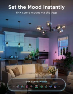 Govee E27 Smart Edison Light Bulb, smart LED-pære, 500 lm, dæmpbar, 2-pak