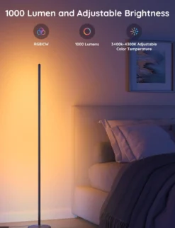 Govee Floor Lamp Lite, gulvlampe, Matter + Bluetooth, sort