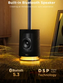 Govee Floor Lamp Pro med højtaler, RGBICWW, Bluetooth, WiFi, sort