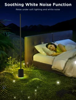Govee Floor Lamp Pro med højtaler, RGBICWW, Bluetooth, WiFi, sort