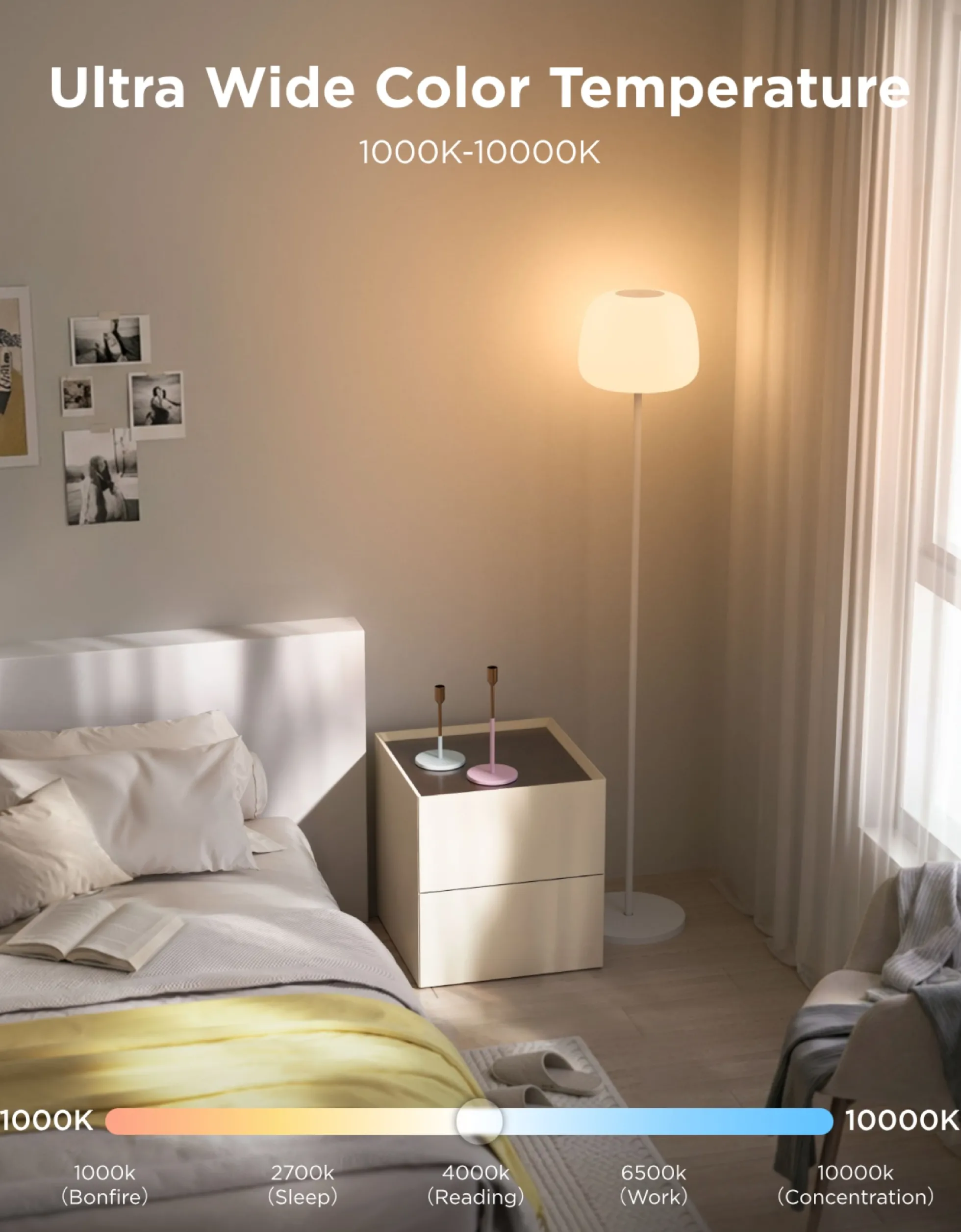 Govee Lantern Floor Lamp, smart gulvlampe, RGBIC, Wi-Fi, Matter