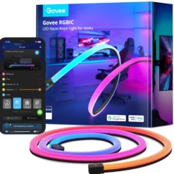 Govee Neon Gamling Light til gaming borde, RGBIC, Bluetooth, WiFi