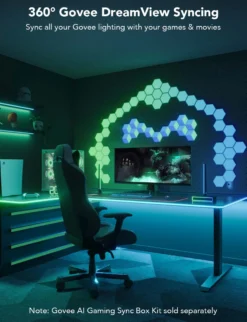 Govee Neon Gamling Light til gaming borde, RGBIC, Bluetooth, WiFi