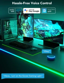 Govee Neon Gamling Light til gaming borde, RGBIC, Bluetooth, WiFi
