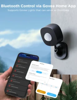 Govee Outdoor Motion Sensor, udendørs bevægelsessensor, sort