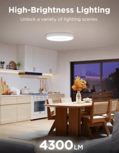 Govee Round Smart Ceiling Light, rund plafond, 38 cm, hvid