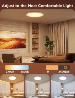 Govee Round Smart Ceiling Light, rund plafond, 30 cm, hvid