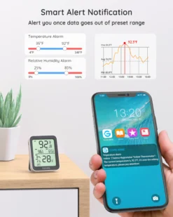Govee Smart Display temperatur og fugtighedsmåler, Bluetooth
