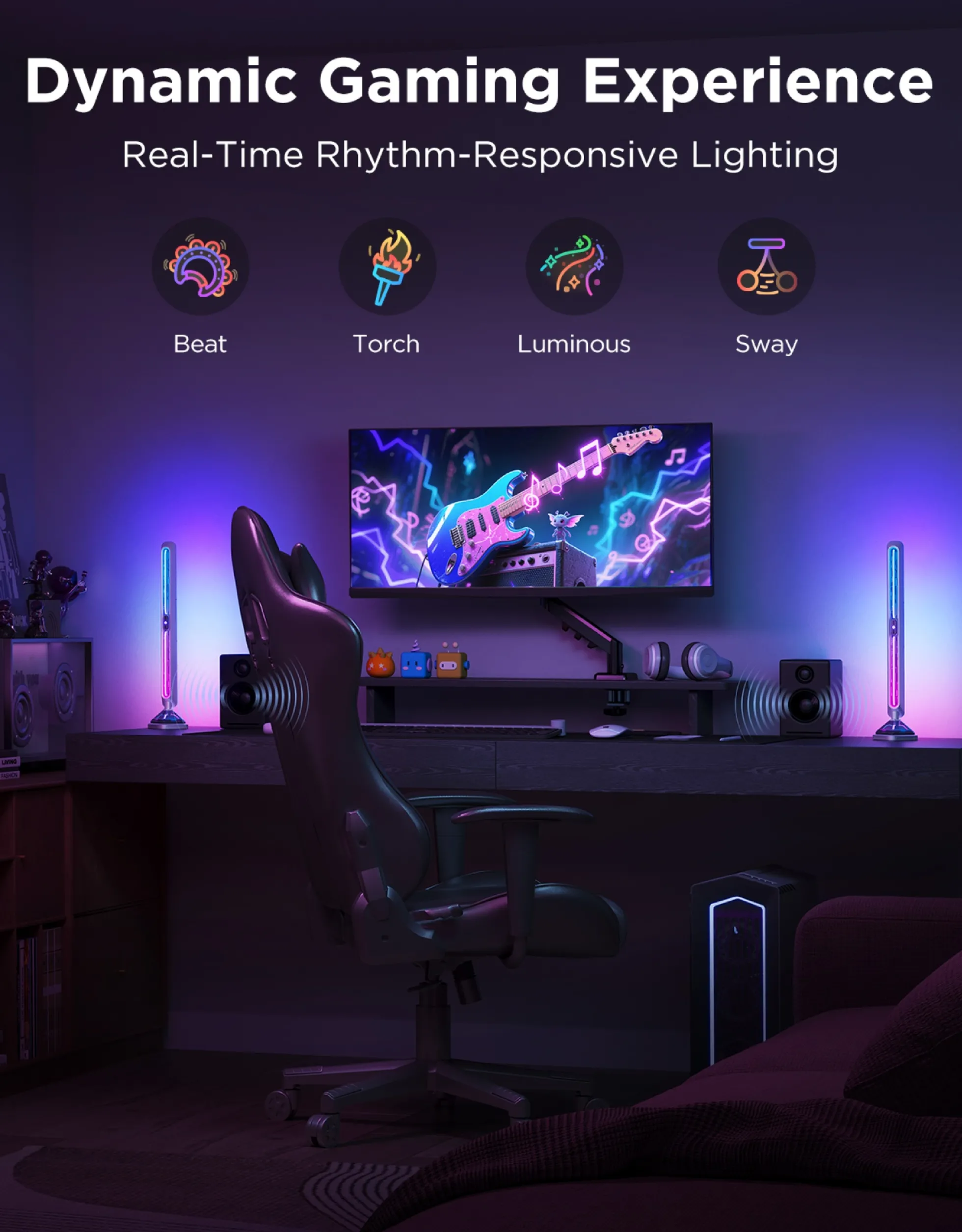 Govee Smart Gaming Light Bars Pro, gamer lys