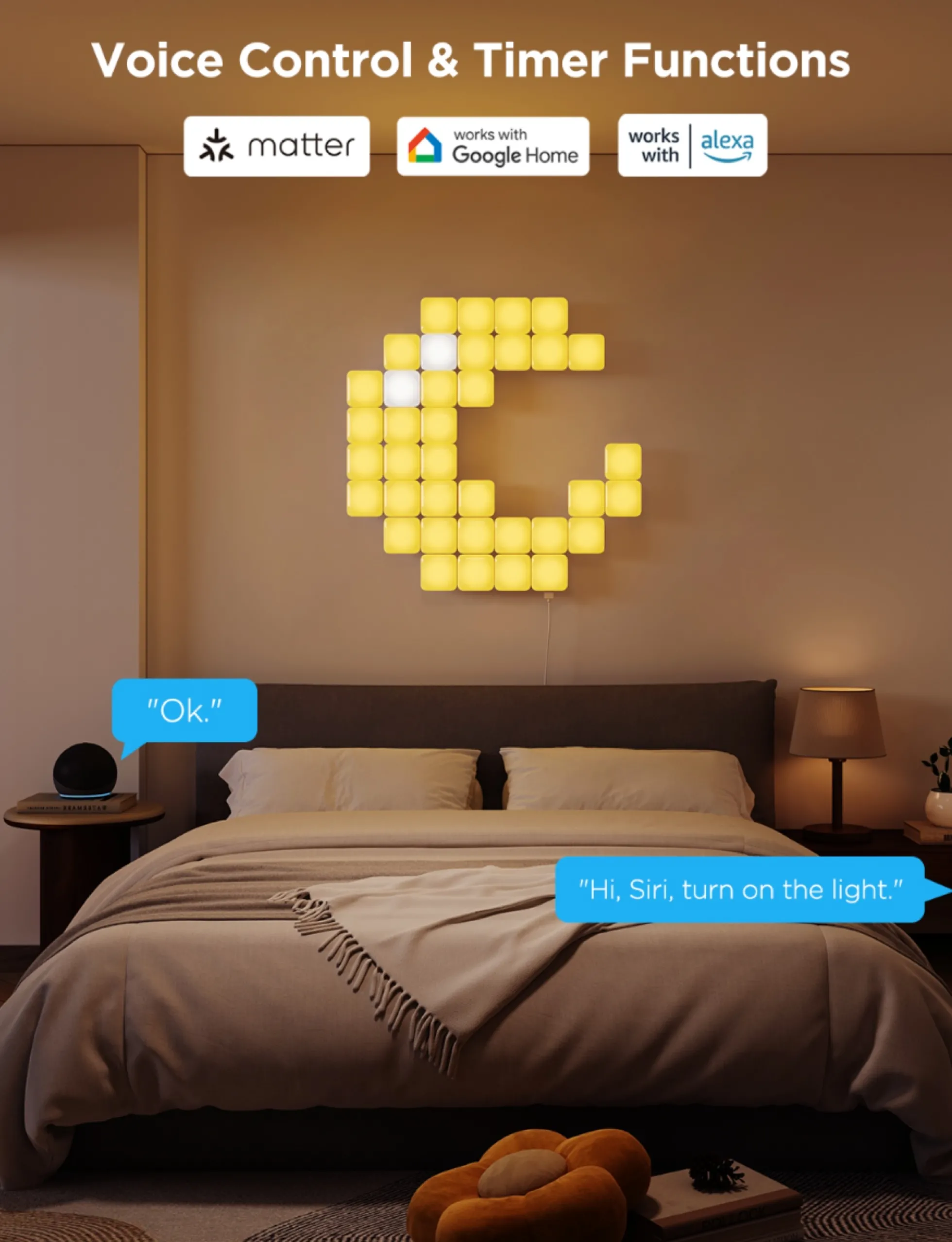 Govee Smart Mini Panel Lights Extension 6-pak