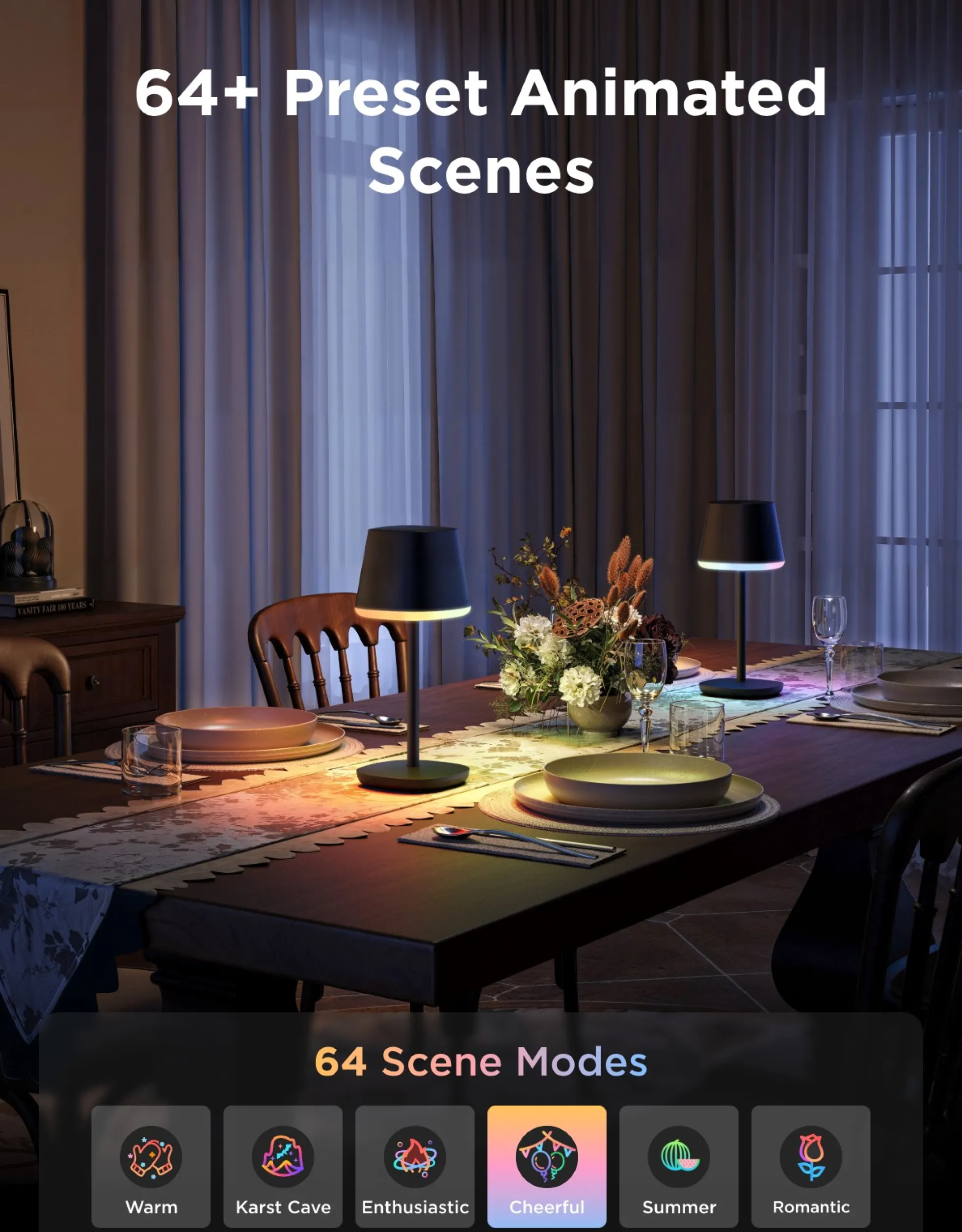Govee Table Lamp Classic, smart bordlampe, RGBIC, Wi-Fi, Matter