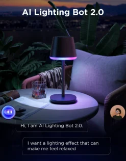 Govee Table Lamp Classic, smart bordlampe, RGBIC, Wi-Fi, Matter