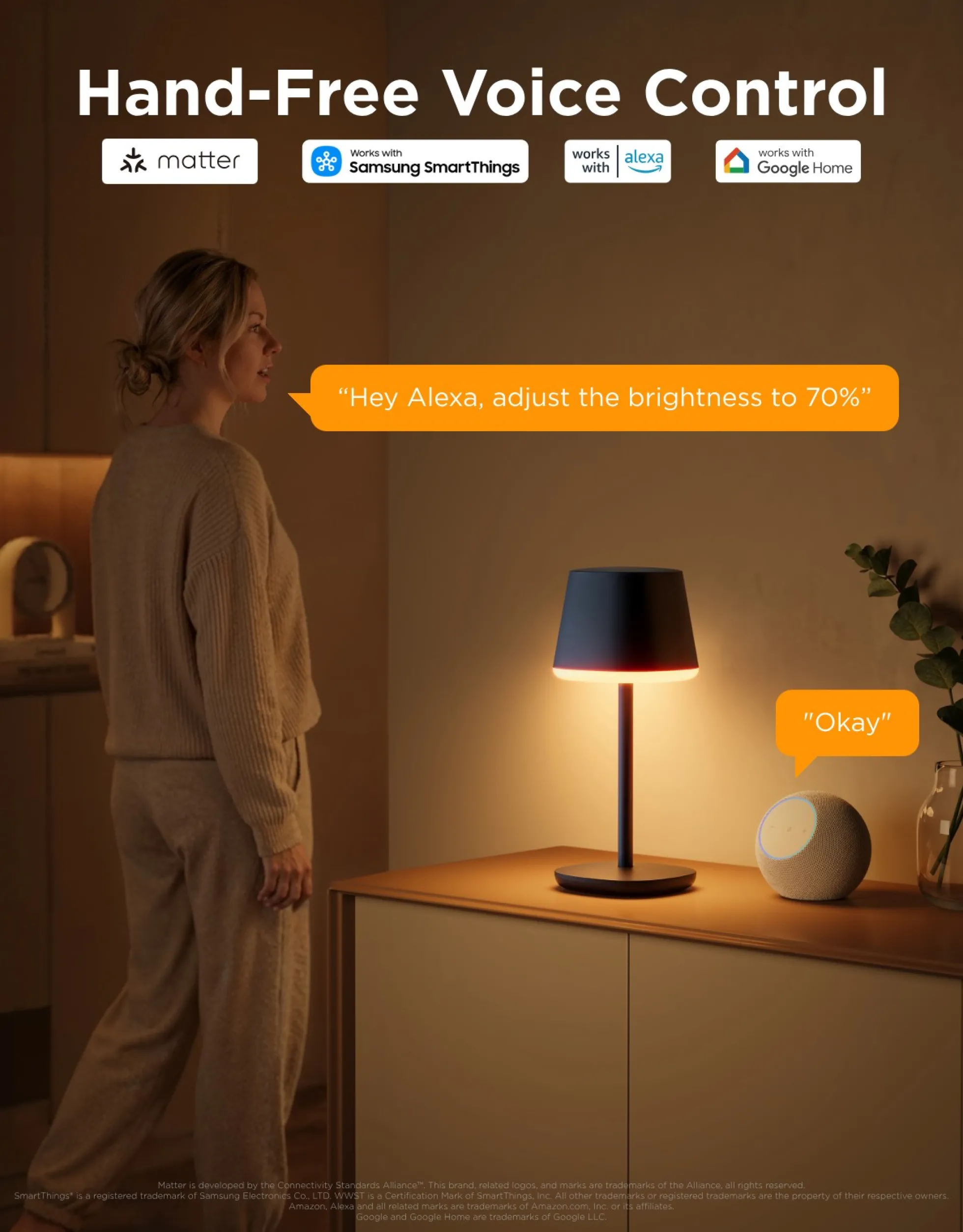 Govee Table Lamp Classic, smart bordlampe, RGBIC, Wi-Fi, Matter