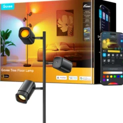 Govee Tree Floor Lamp, gulvlampe, Bluetooh + Matter, sort