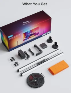 Govee TV Backlight 3 Lite Kit, LED strip + 2 Light Bars, 55-65", komplet TV-baggrundsbelysning, WiFi, Bluetooth