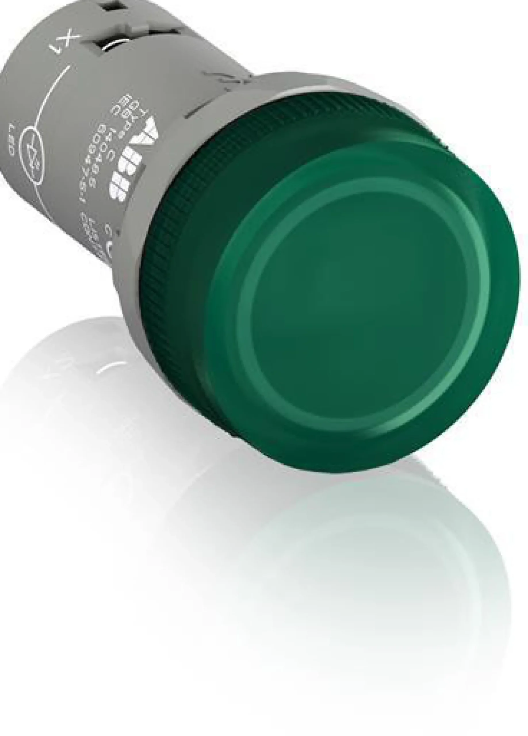 Grøn signallampe med integreret LED, 380-415V AC, Ø 22mm - ABB