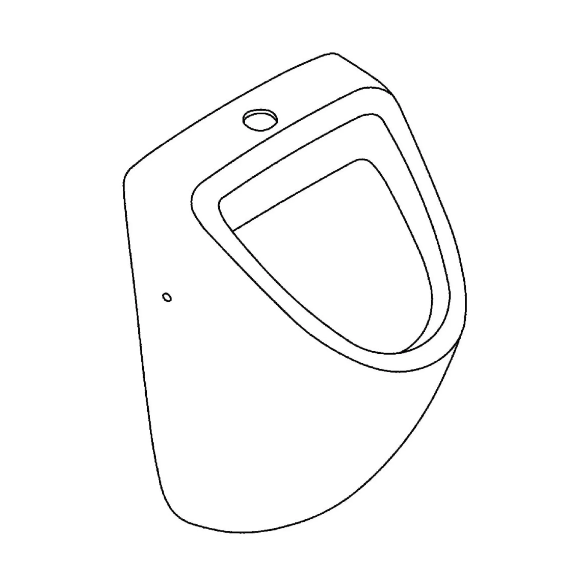 Grohe Bau Ceramic urinal, indløb foroven, krom