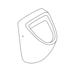 Grohe Bau Ceramic urinal, skjult indløb, hvid
