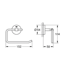 Grohe Bau Cosmopolitan toiletrulleholder, krom